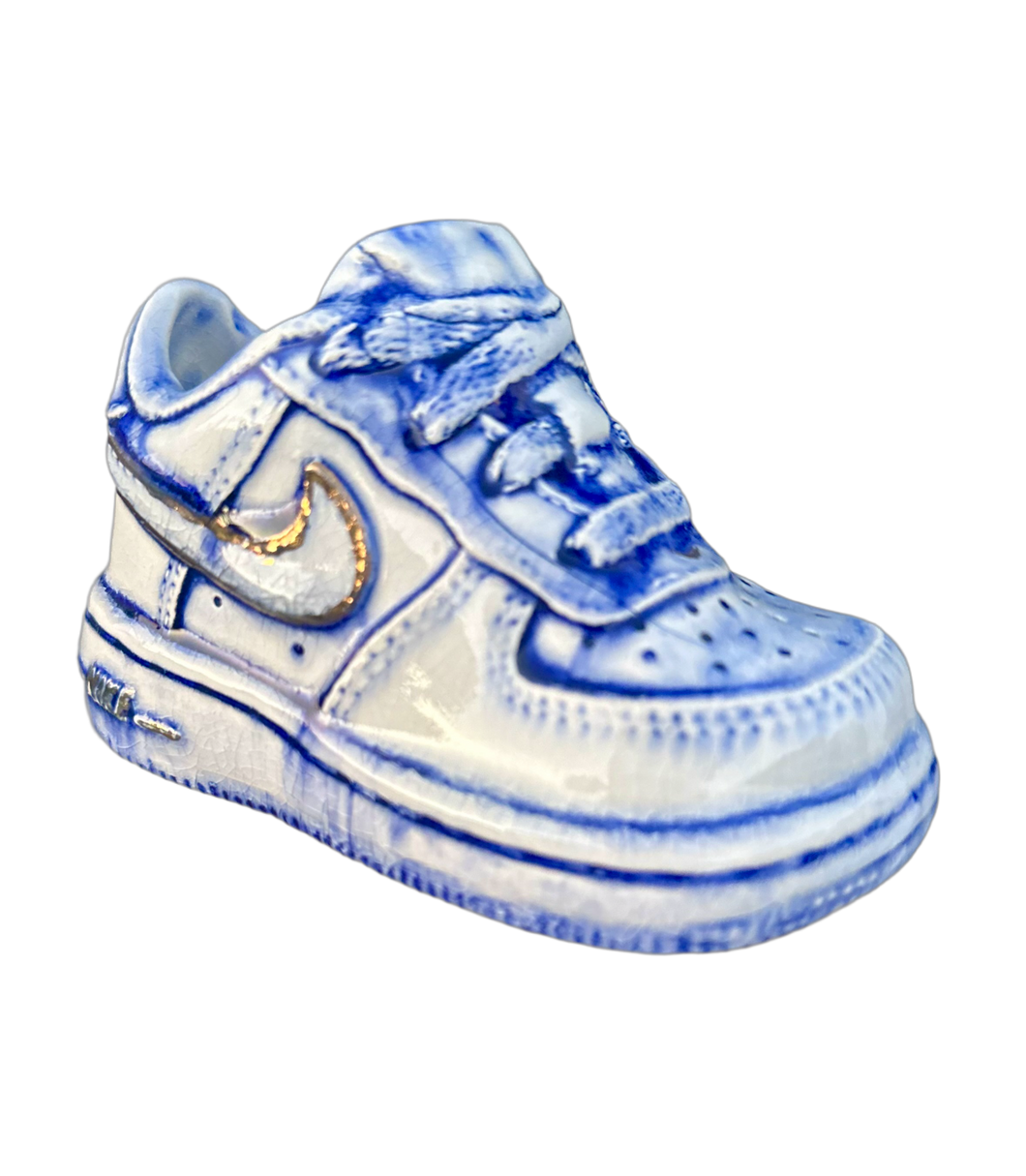 Baby AF1 Blue & Gold Luster